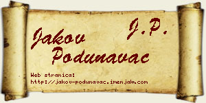 Jakov Podunavac vizit kartica